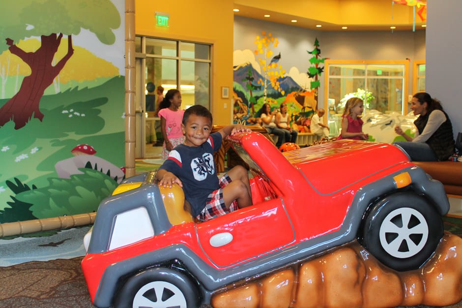 Paul Derda Rec Center, playground, soft play, 4 by 4 vehicle climbing a rock