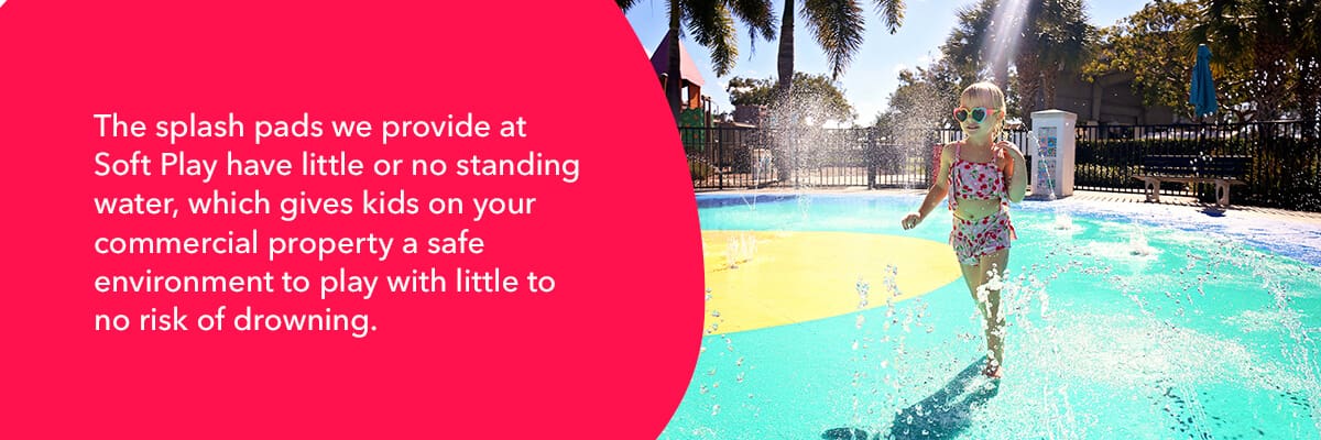 Splash pad safety features 