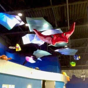sting ray hanging sculpture for play area
