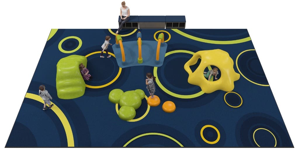 Elementz modern playground, colorful