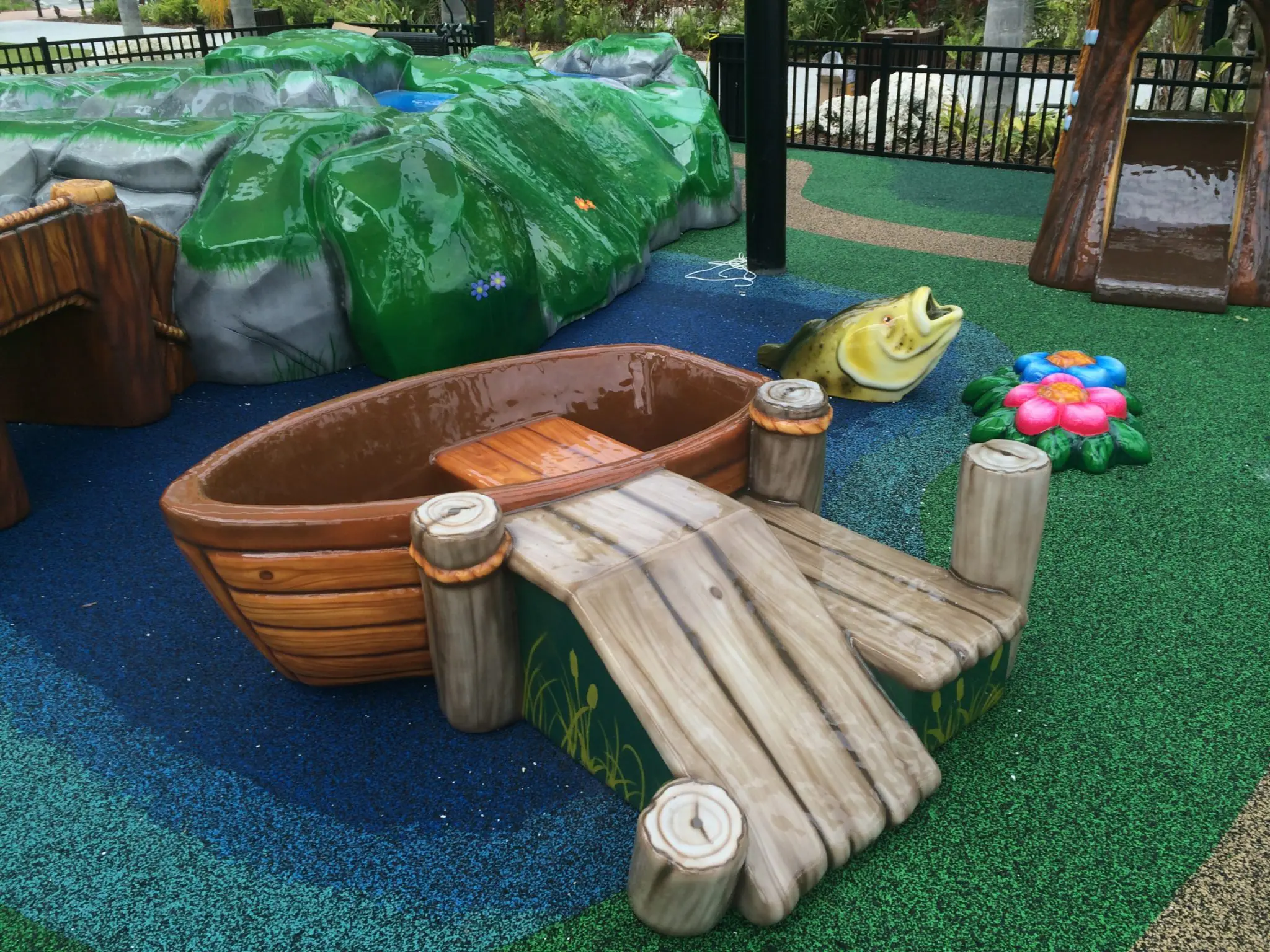 The Pavilion at Port Orange playground, tugboat, climbing structure