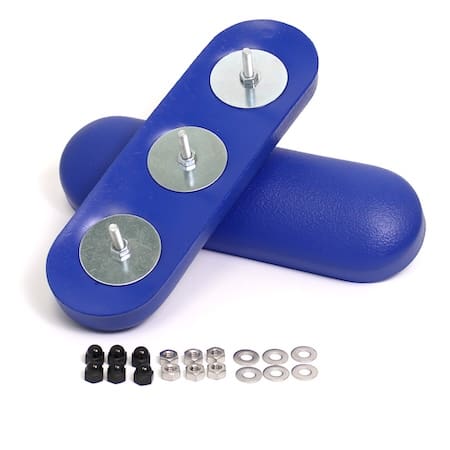 Rubber Tube Step, blue, assembly kit with installation hardware