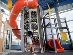 indoor playground, climbing tower