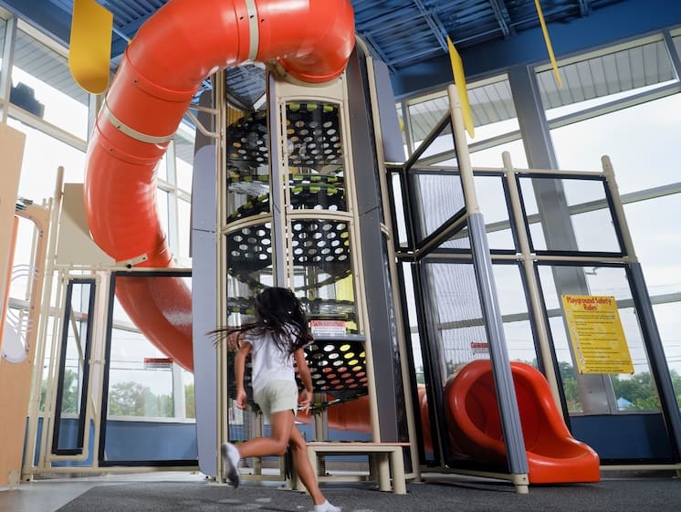 indoor playground, climbing tower