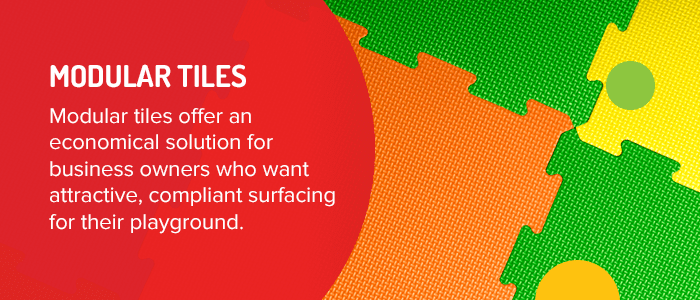 Modular Tiles offer an economical solution for business owners who want attractive, compliant surfacing for their playground