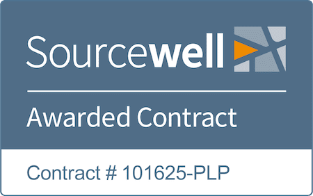 logo for Sourcewell Awarded Contract, contract number 101625-PLP